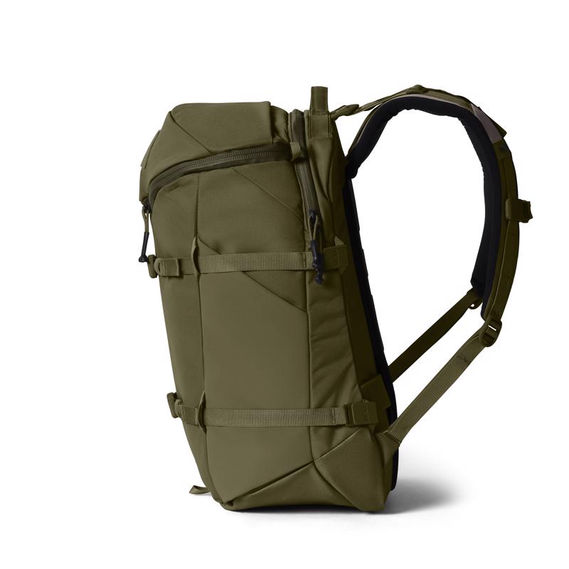 YETI Ranchero 27L Olive Backpack 19 in. H X 11.5 in. W