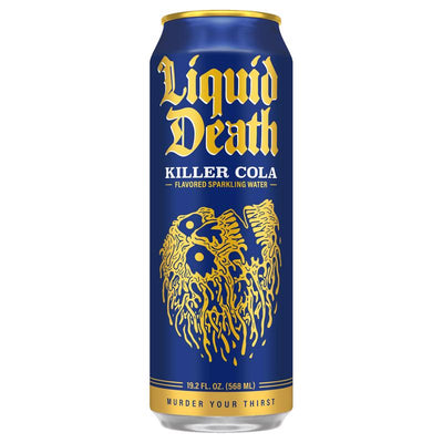 Liquid Death Killer Cola Cola Sparkling Natural Mineral Water 19.2 fl. oz.