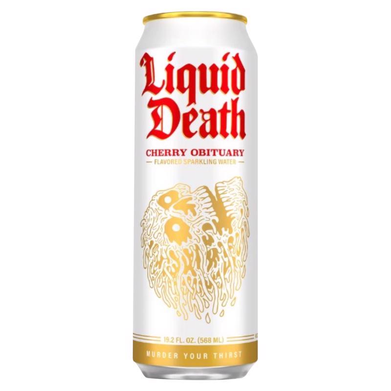 Liquid Death Cherry Sparkling Natural Mineral Water 19.2 fl. oz.