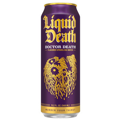 Liquid Death Doctor Death Sparkling Natural Mineral Water 19.2 fl. oz.