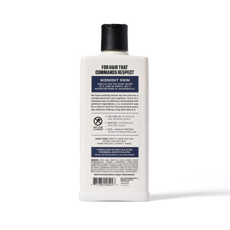 Duke Cannon Midnight Swim Sandalwood + Lavender Scent Shampoo Plus Conditioner 14 oz