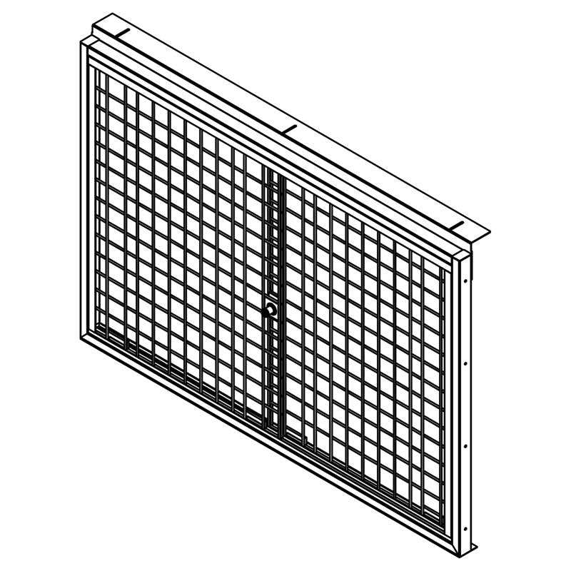 Gondola Security Cage 36" x 30" Convenience Set
