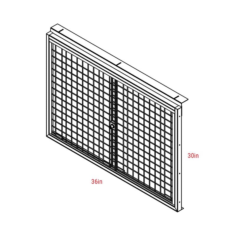 Gondola Security Cage 36" x 30" Convenience Set