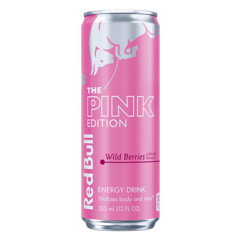 Red Bull Pink Edition Wild Berries Caffeine Beverage 12 oz