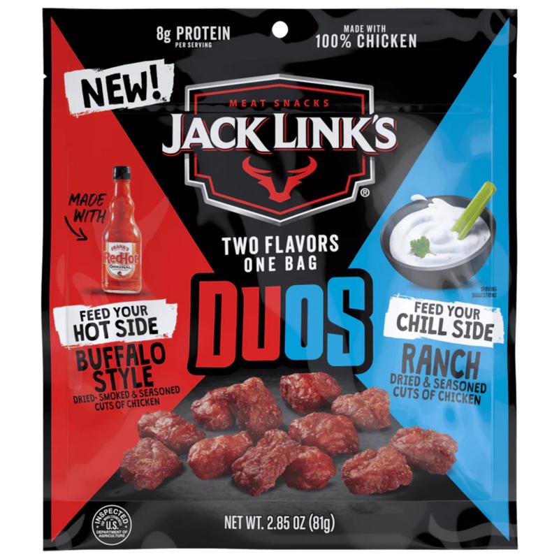 Jack Link's Duo's RedHot/Ranch Chicken Jerky 2.85 oz Bagged