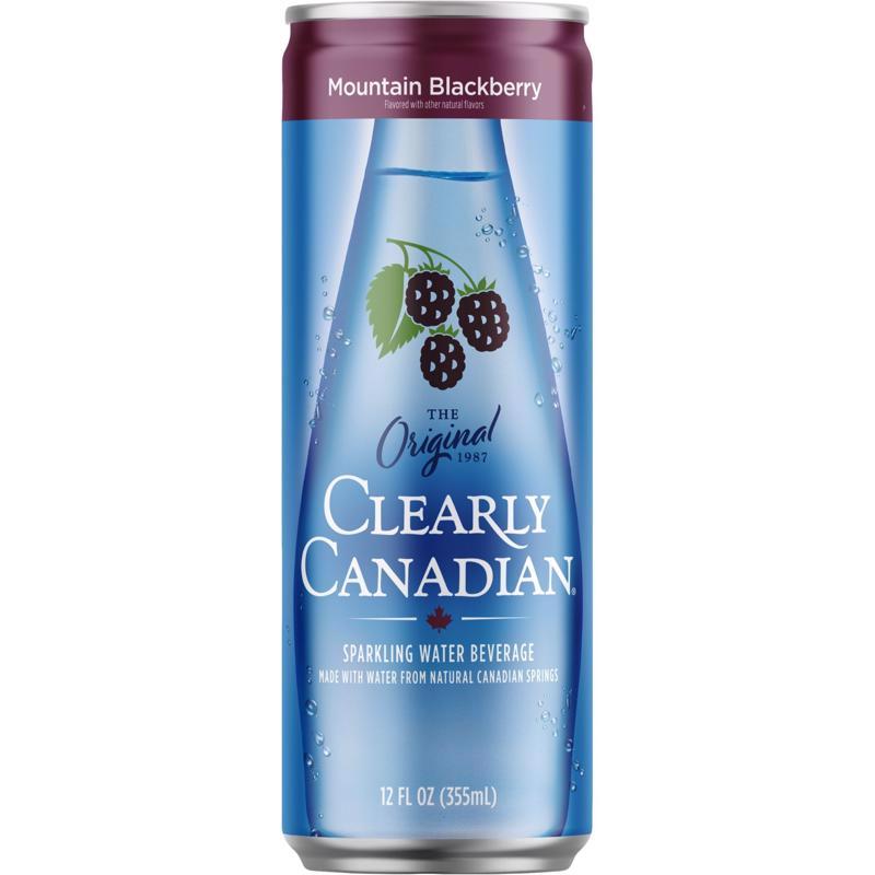 Clearly Canadian Black Berry Sparkling Spring Water 12 fl. oz.