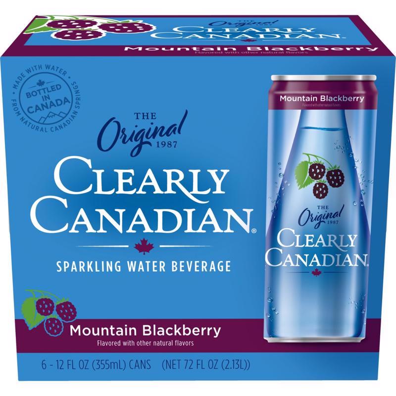 Clearly Canadian Black Berry Sparkling Spring Water 12 fl. oz.
