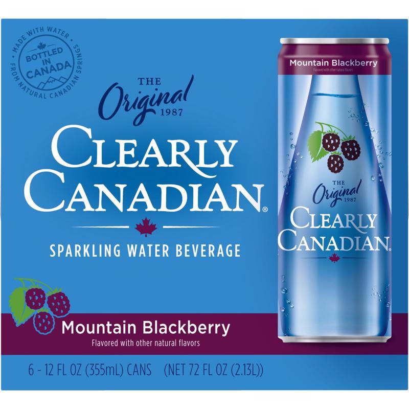 Clearly Canadian Black Berry Sparkling Spring Water 12 fl. oz.