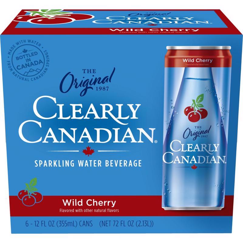Clearly Canadian Cherry Sparkling Spring Water 12 fl. oz.