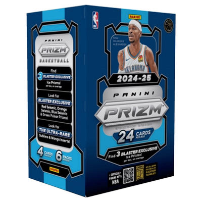 Panini Prizm 2024-25 NBA Blaster Box Trading Cards Blue 24 pc