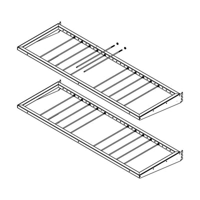 12 in. H X 48 in. W X 16 in. D Black Metal lawn fabric Pegboard Display