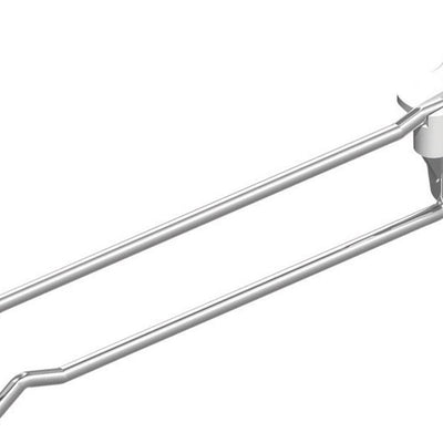 10 in. Silver Metal Peg Hook Back 100 pk