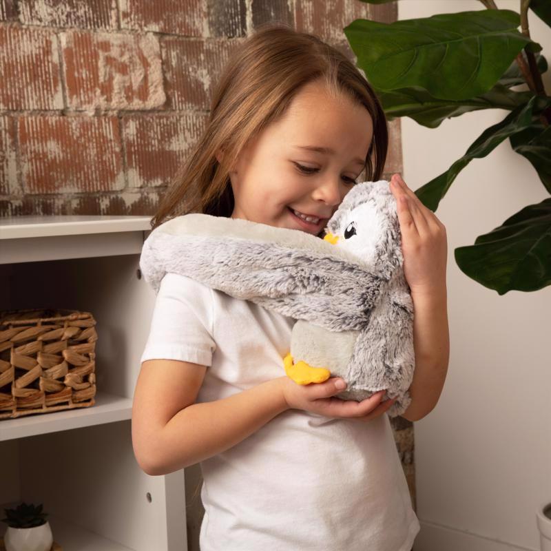 Hugimals World Hugarounds Pax the Penguin Weighted Neck and Shoulder Wrap Gray
