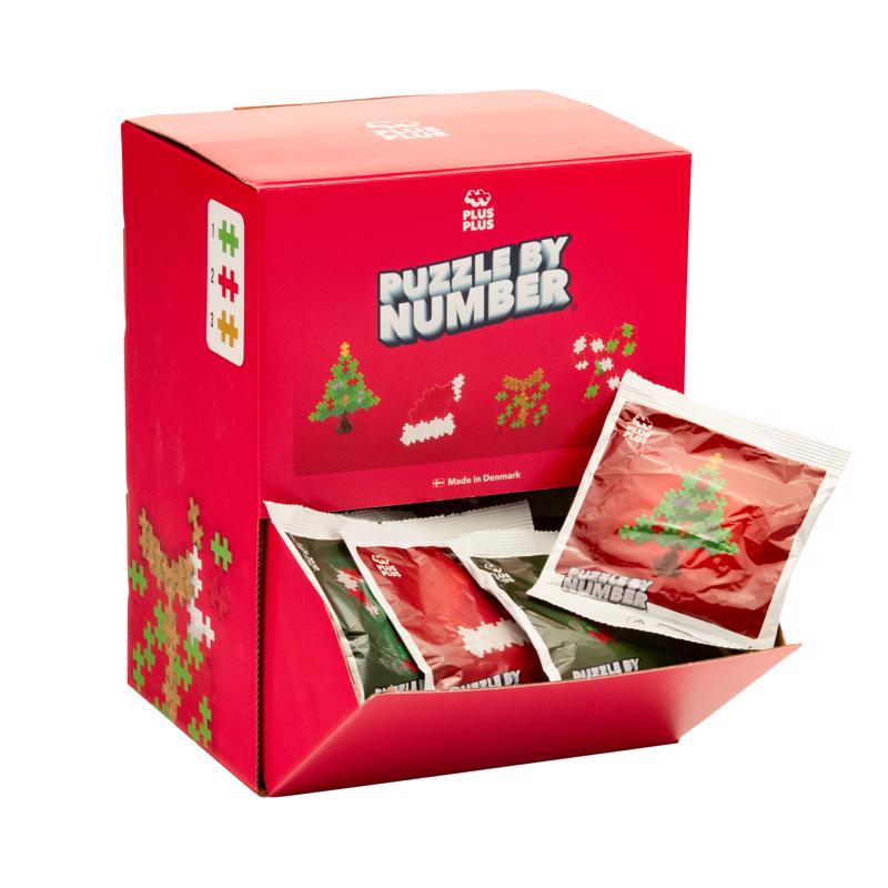 Plus-Plus Puzzle By Number Christmas Builds Building Set Multicolored 48 pc