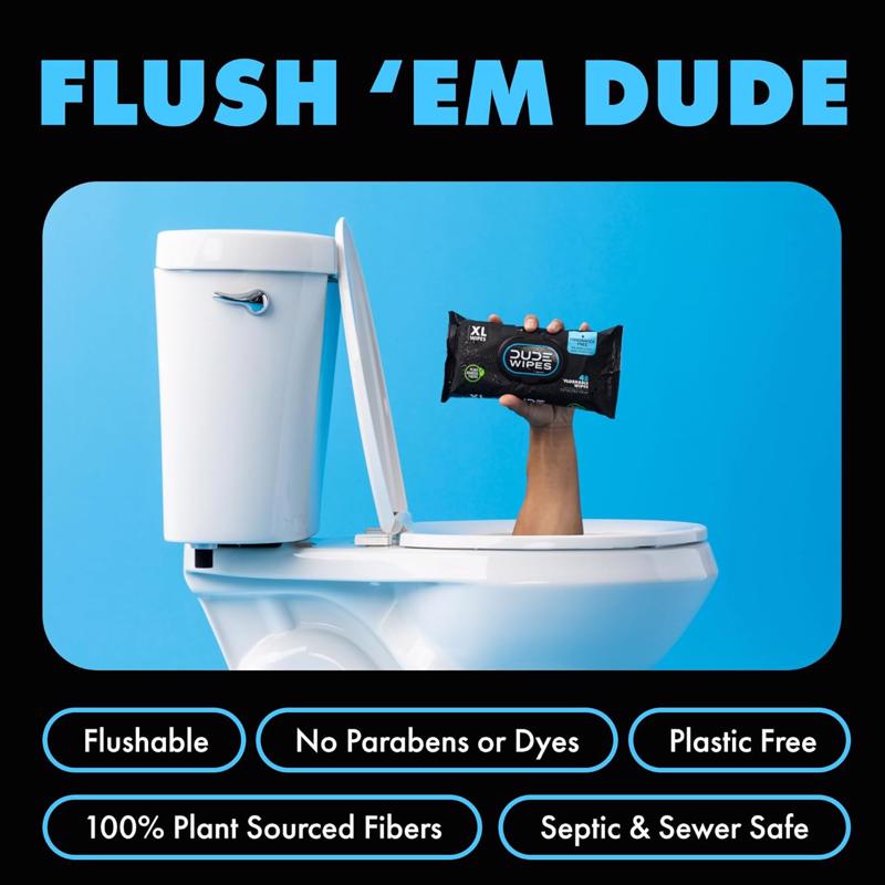 Dude Wipes White Flushable Wipes 18 ct