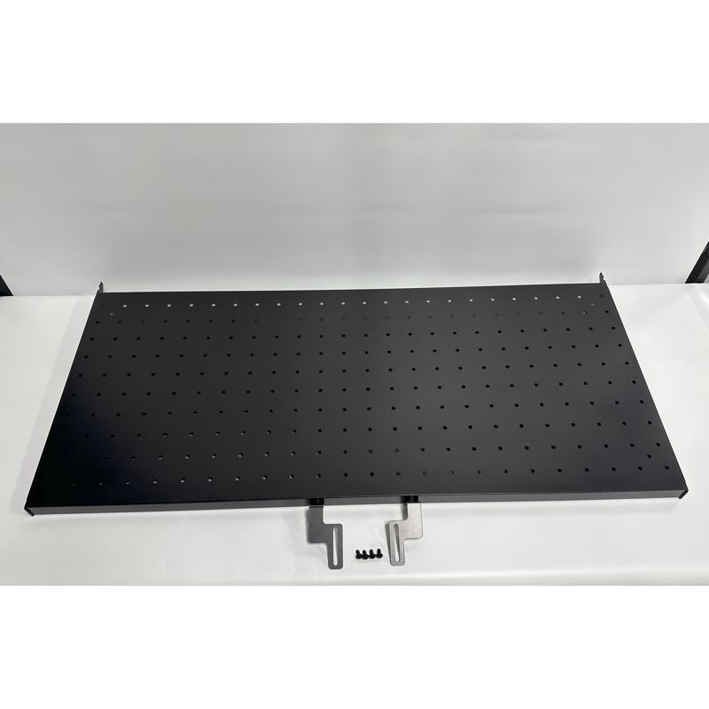 2 in. H X 48 in. W X 21 in. D Black Metal Power Tool Displays Perforated Shelf Rack