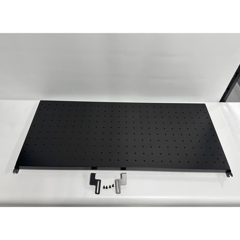 2 in. H X 48 in. W X 21 in. D Black Metal Power Tool Displays Perforated Shelf Rack