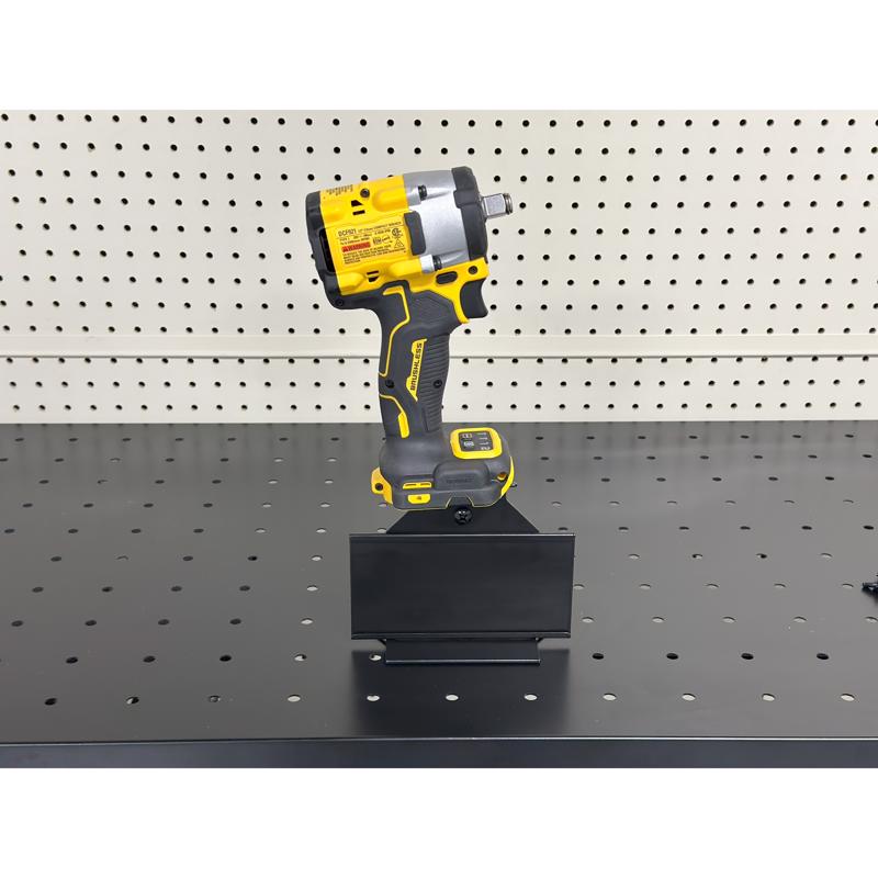 5 in. H X 6 in. W X 3 in. D Black Metal Short Drill Display