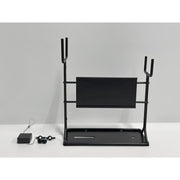 10 in. H X 8 in. W X 4 in. D Black Metal Tall Recip Display
