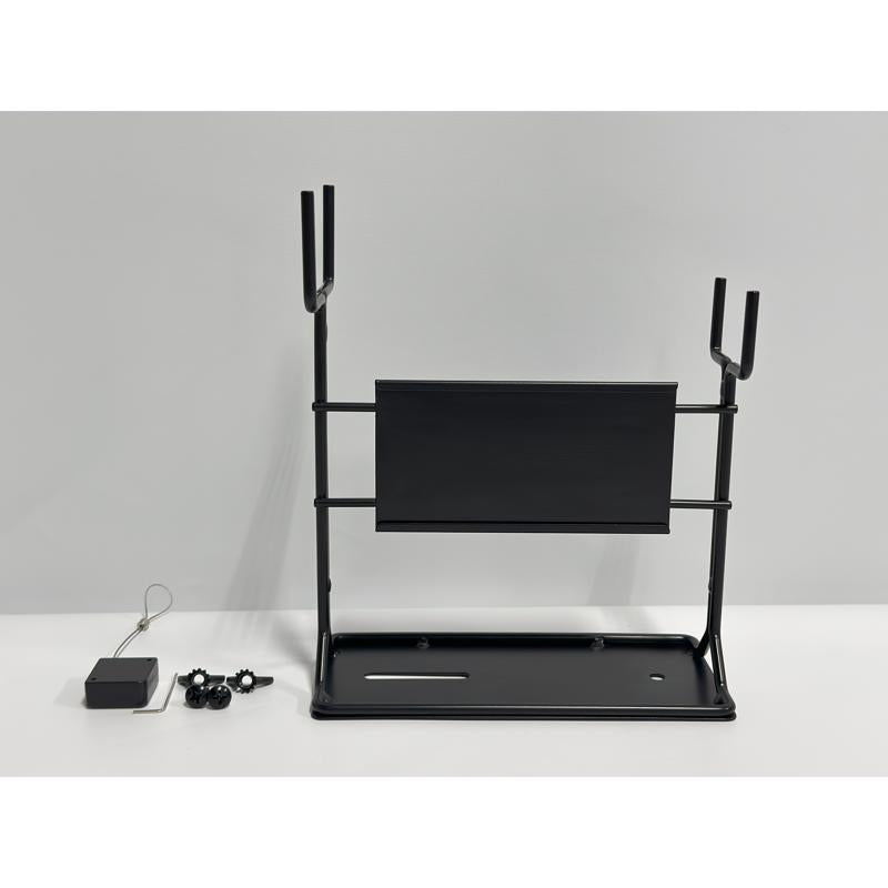 10 in. H X 8 in. W X 4 in. D Black Metal Tall Recip Display