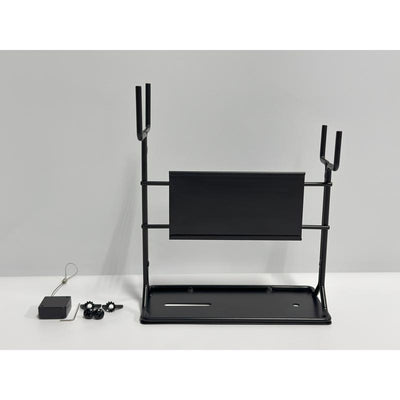 10 in. H X 8 in. W X 4 in. D Black Metal Tall Recip Display