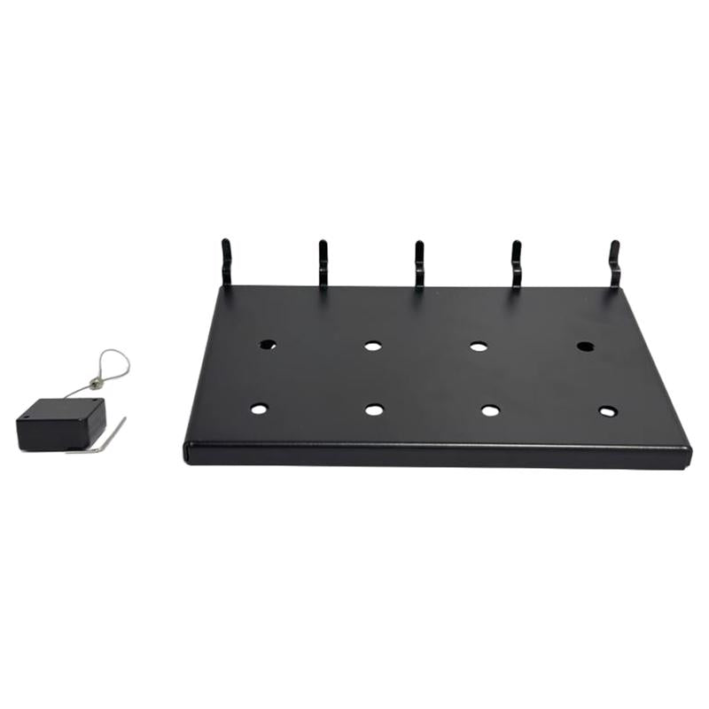 2 in. H X 8 in. W X 5 in. D Black Metal Pegboard Platform Display