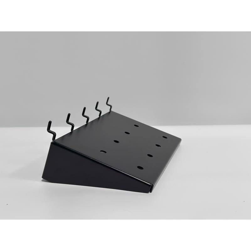 2 in. H X 8 in. W X 5 in. D Black Metal Pegboard Platform Display