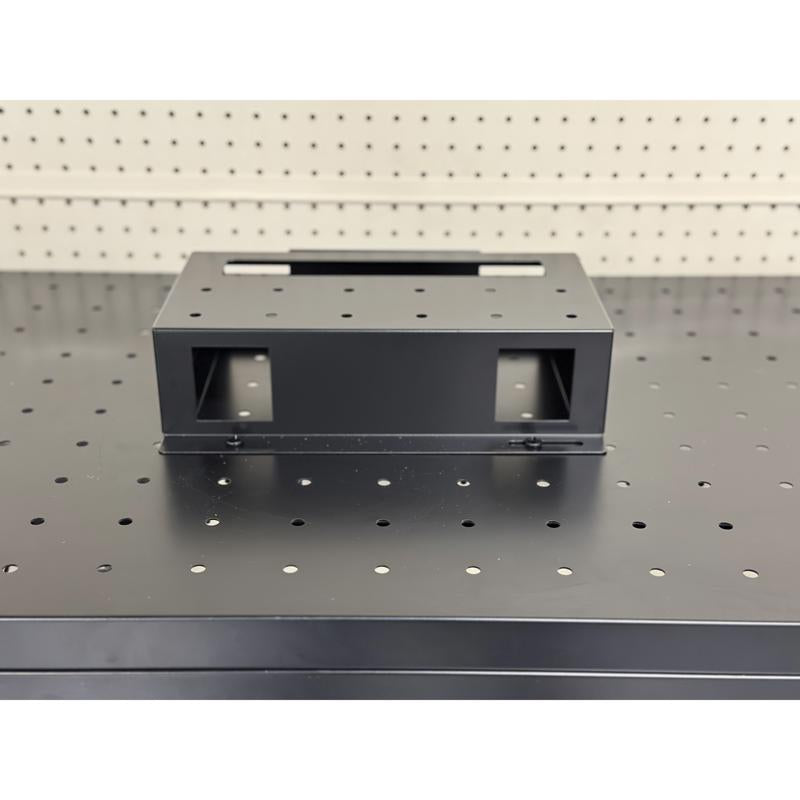 3 in. H X 12 in. W X 7 in. D Black Metal Short Circular Saw Platform Display