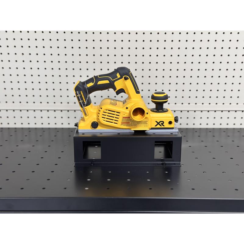 3 in. H X 12 in. W X 7 in. D Black Metal Short Circular Saw Platform Display