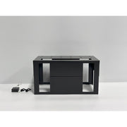6 in. H X 12 in. W X 8 in. D Black Metal Tall Circular Saw Platform Display