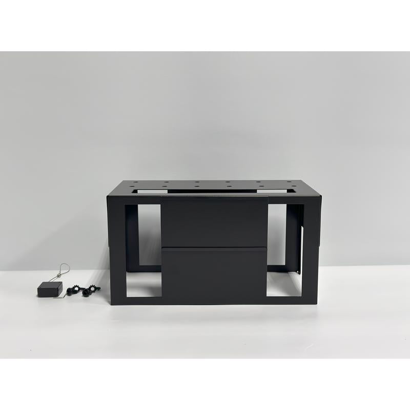 6 in. H X 12 in. W X 8 in. D Black Metal Tall Circular Saw Platform Display