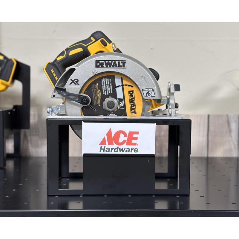 6 in. H X 12 in. W X 8 in. D Black Metal Tall Circular Saw Platform Display
