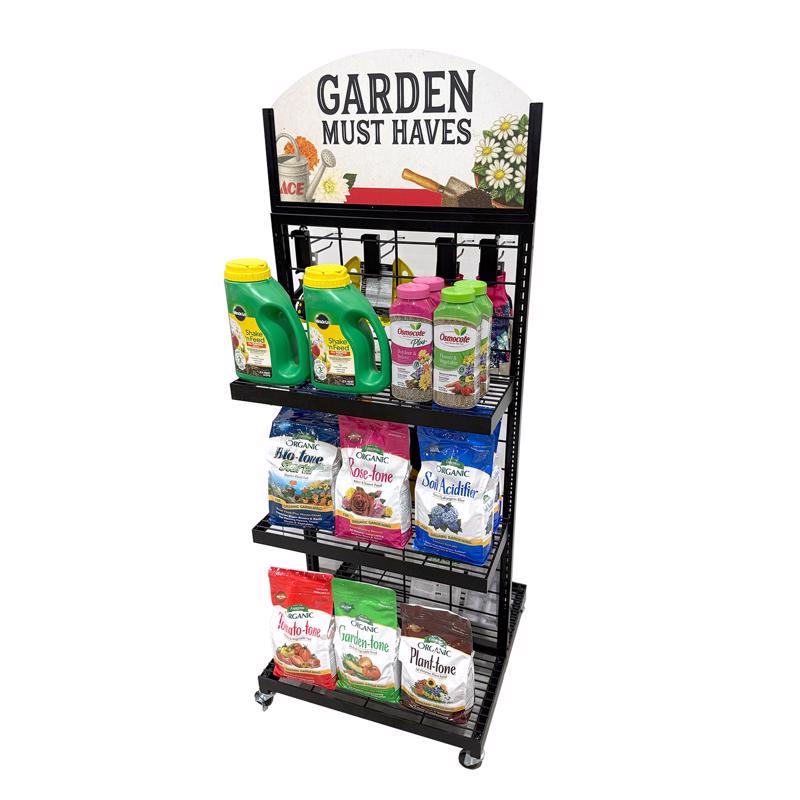 63 in. H X 24  W X 24  L Black/Gray Outdoor Mobile Rack