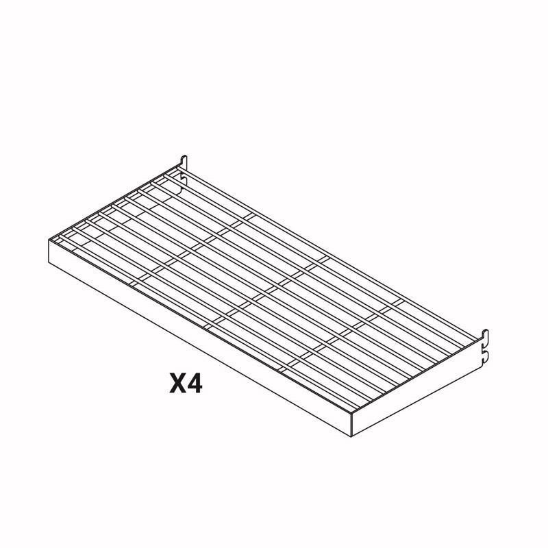 63 in. H X 24  W X 24  L Black/Gray Outdoor Mobile Rack