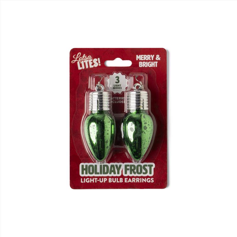 Holiday Frost Light-Up Earrings