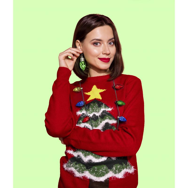 Holiday Frost Light-Up Earrings