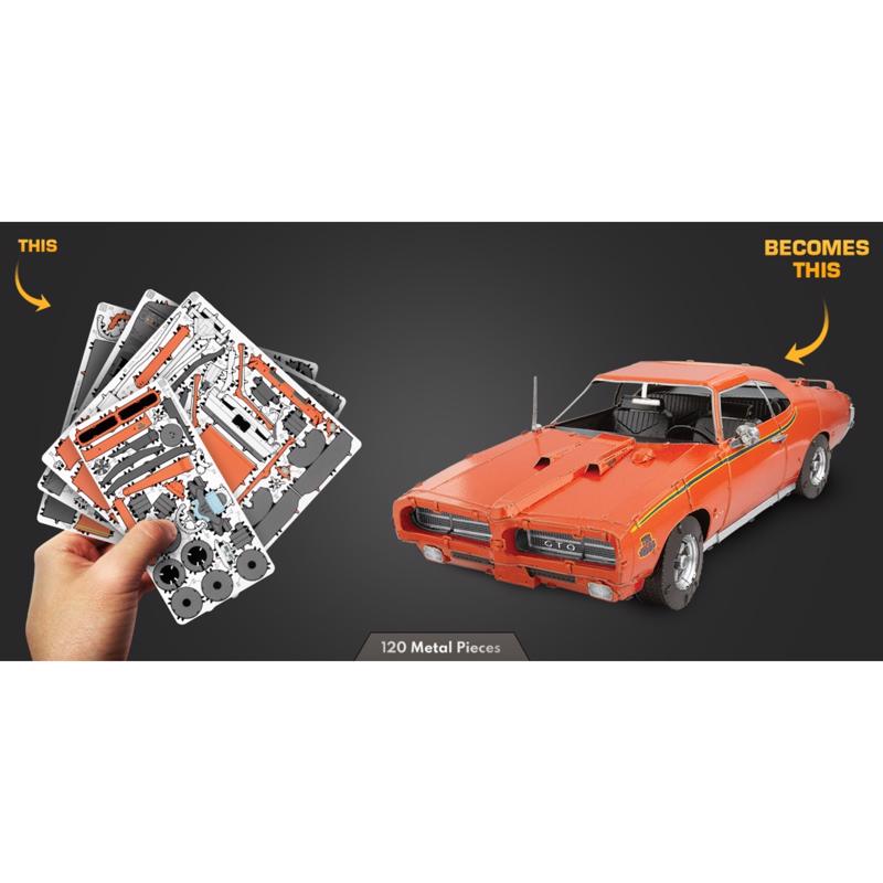 Metal Earth 1969 Pontiac GTO Judge 3D Metal Model Kit Orange