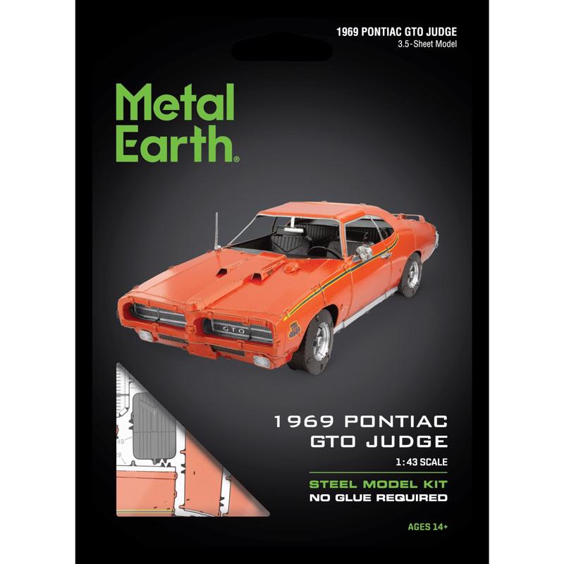 Metal Earth 1969 Pontiac GTO Judge 3D Metal Model Kit Orange