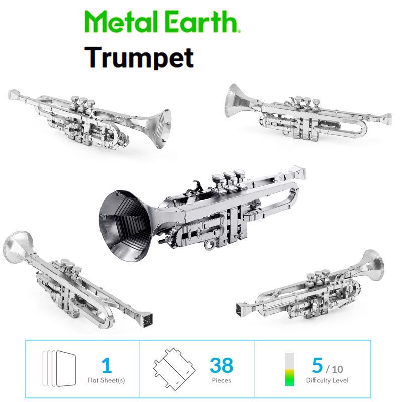 Metal Earth Trumpet Building Set 38 pc