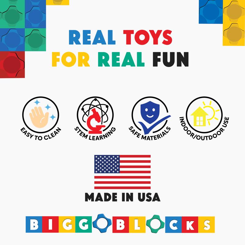 Biggo Learner Set Jumbo Building Blocks Assorted 50 pc