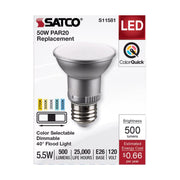 Satco PAR20 E26 (Medium) LED Bulb Tunable White/Color Changing 50 Watt Equivalence
