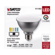 Satco PAR30SN E26 (Medium) LED Bulb Tunable White/Color Changing 75 Watt Equivalence