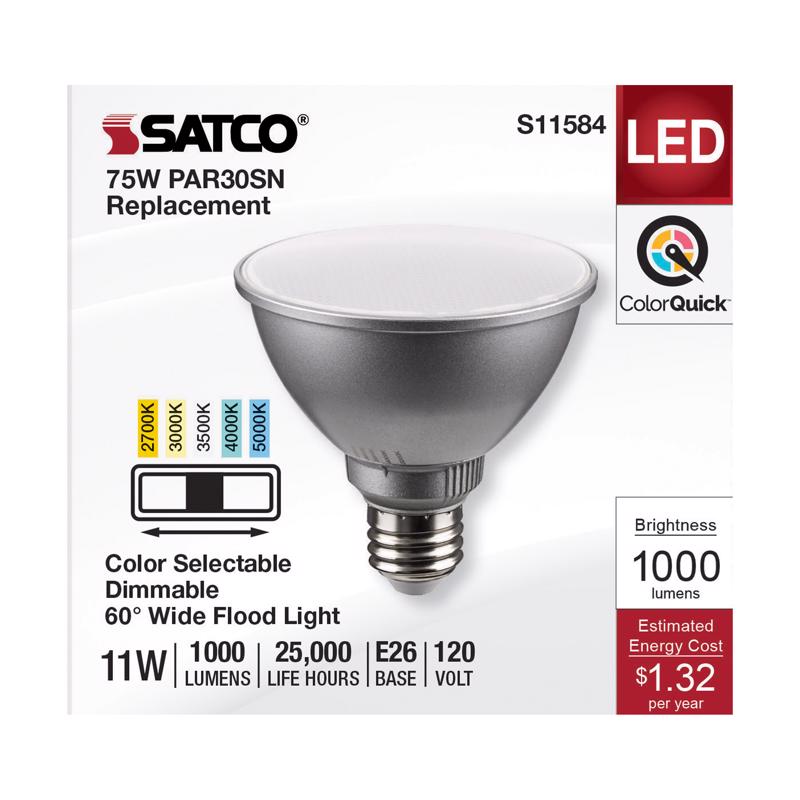 Satco PAR30SN E26 (Medium) LED Bulb Tunable White/Color Changing 75 Watt Equivalence