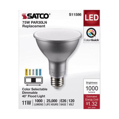 Satco PAR30LN E26 (Medium) LED Bulb Tunable White/Color Changing 75 Watt Equivalence