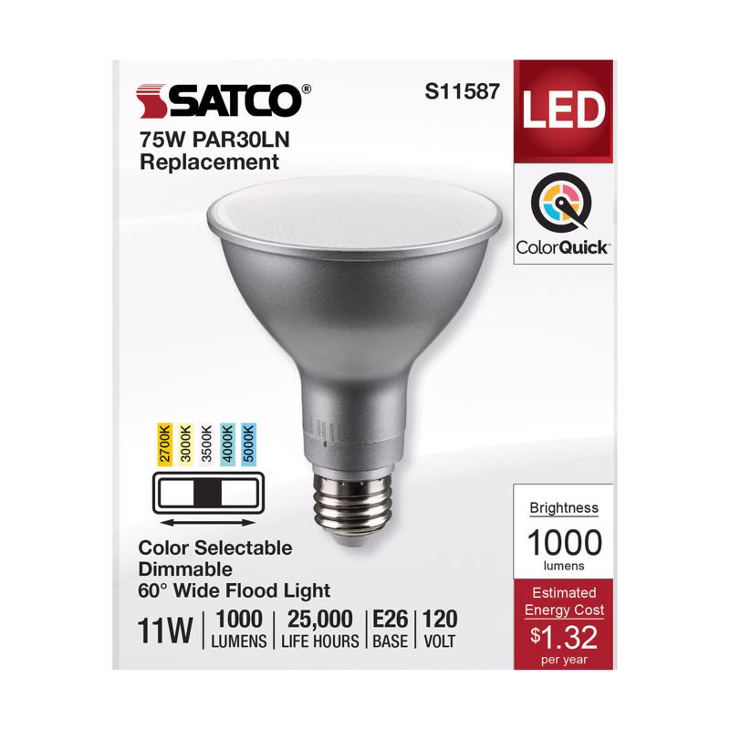 Satco PAR30LN E26 (Medium) LED Bulb Tunable White/Color Changing 75 Watt Equivalence