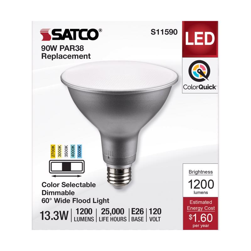 Satco PAR38 E26 (Medium) LED Bulb Tunable White/Color Changing 90 Watt Equivalence