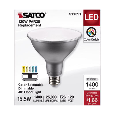 Satco PAR38 E26 (Medium) LED Bulb Tunable White/Color Changing 120 Watt Equivalence
