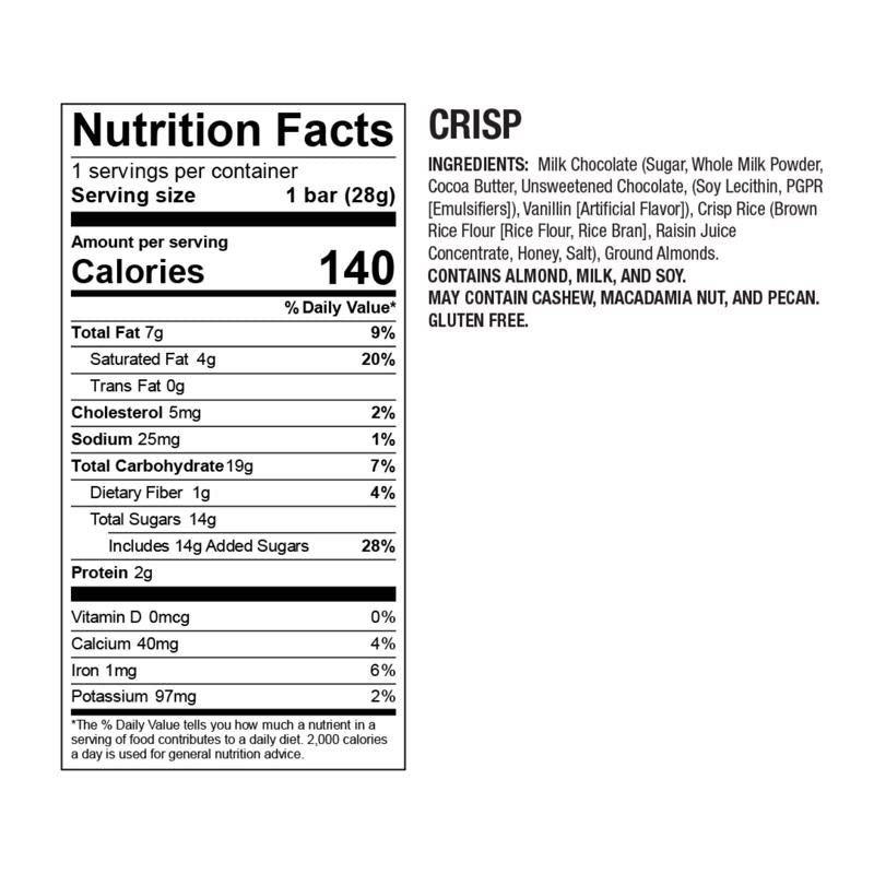World's Finest Chocolate Crisp Chocolate Bar 1 oz