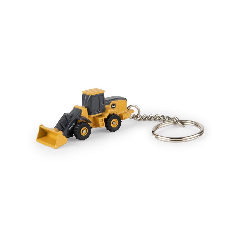 TOMY John Deere Metal/Plastic Black/Yellow Wheel Loader Keychain