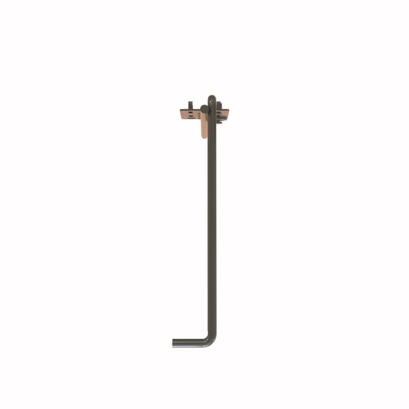 12 in. H X 2 in. W X 8 in. D Black Metal EXTENDED HOOK Pegboard Display
